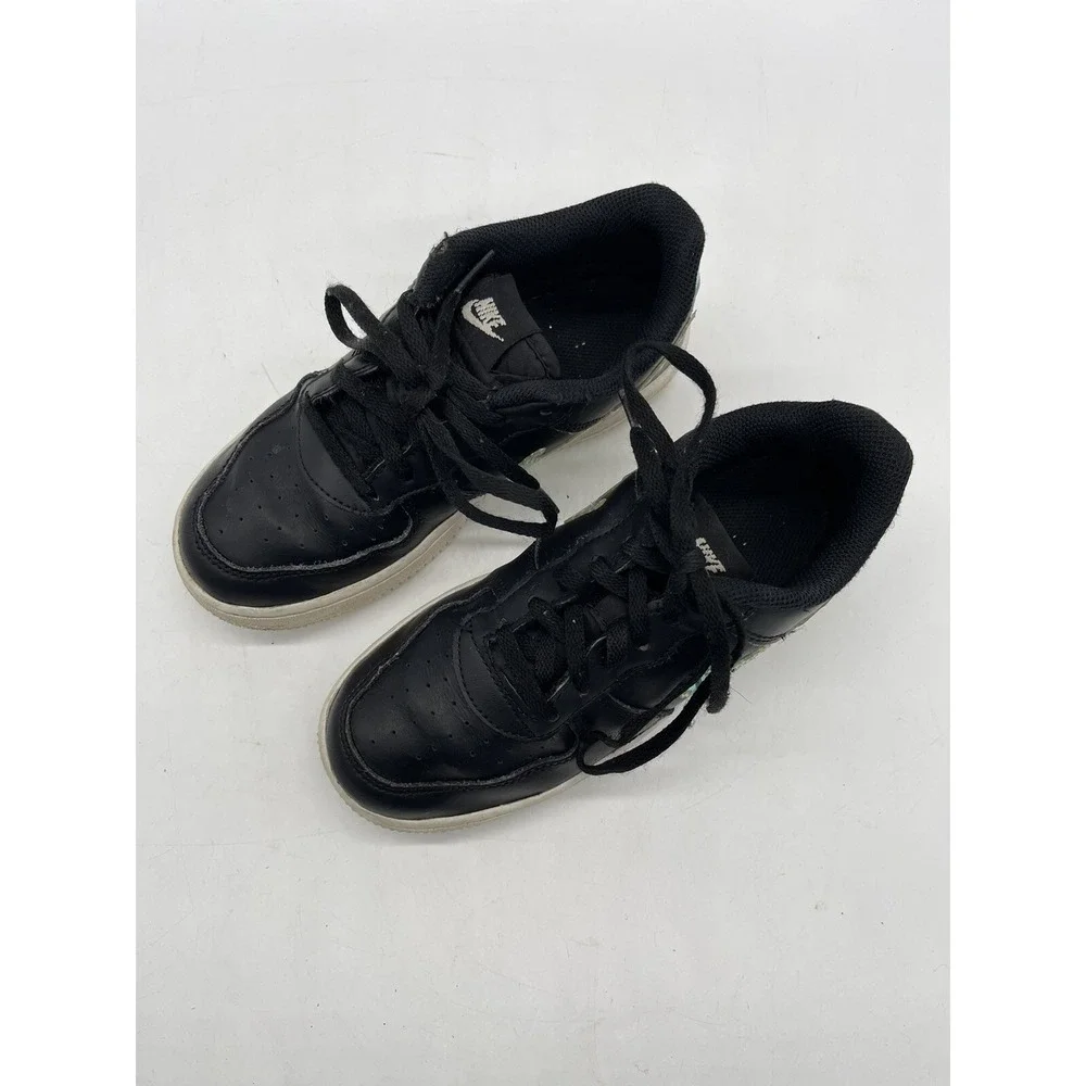Nike Air‎ Force One Kids Iridescent Digital Swoosh 1.5 Y Black Pre Owned